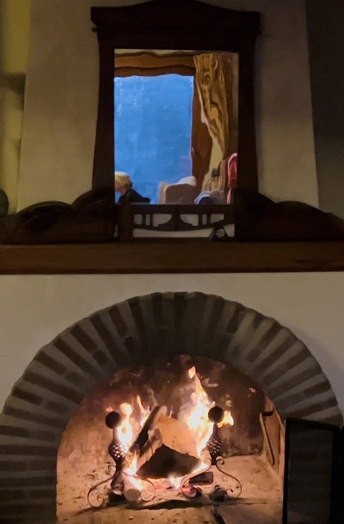Chimenea encendida